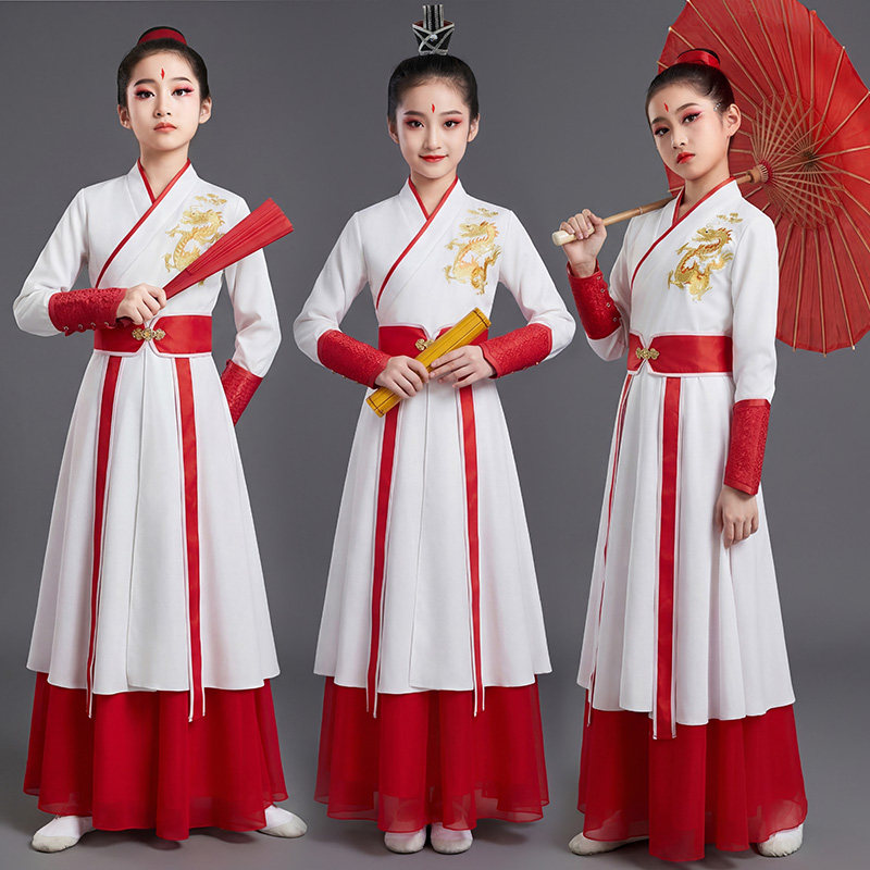 雪龙吟儿童演出服中国风满江红昭男女童六一万里山河古典舞表演服