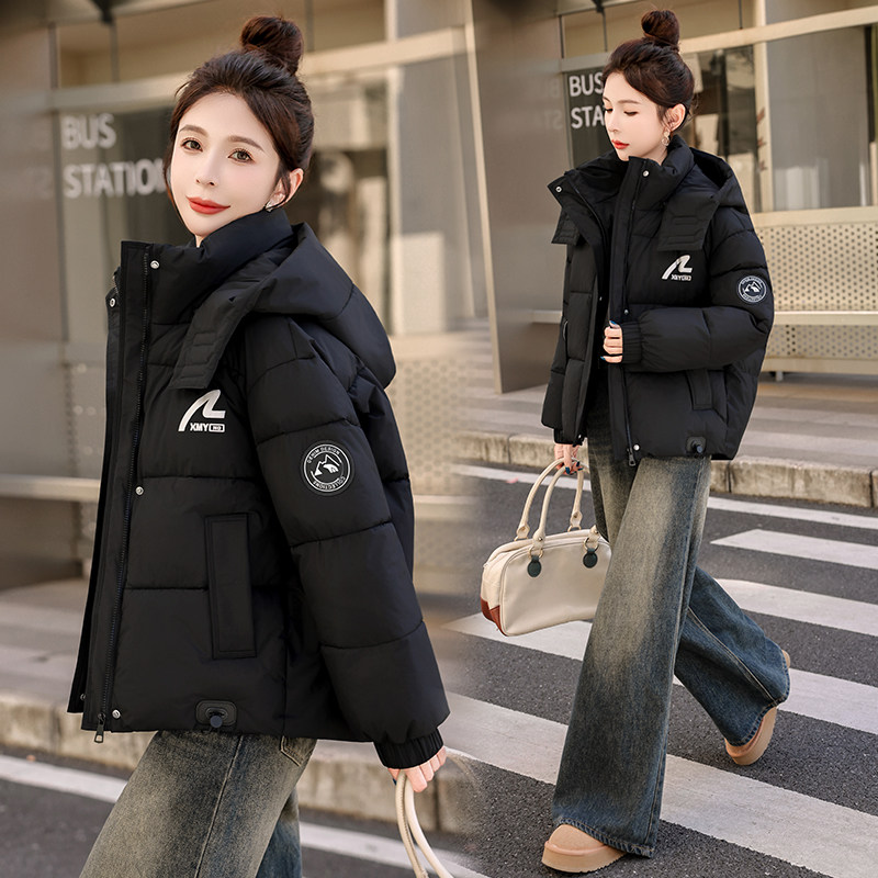 冬季韩版短款宽松加厚棉服女