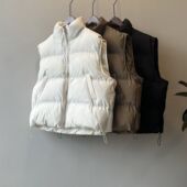 羽绒棉马甲女秋冬2025新款 马夹外穿坎肩背心外套 百搭短款 韩版 时尚