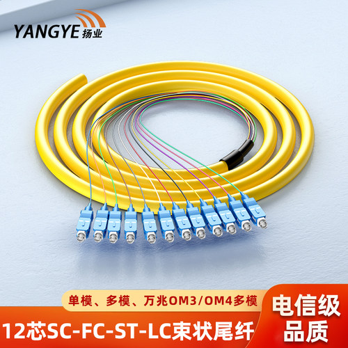 扬业单模多模万兆多模束状尾纤