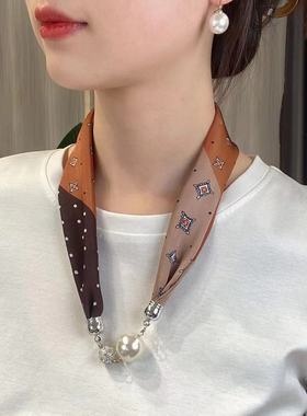 丝巾项链聚酯纤维女士百搭气质