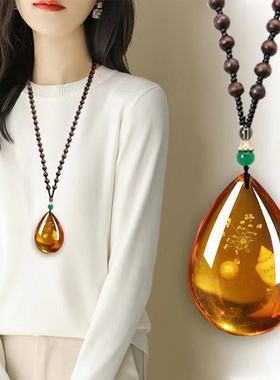 毛衣链仿蜜蜡男女百搭时尚