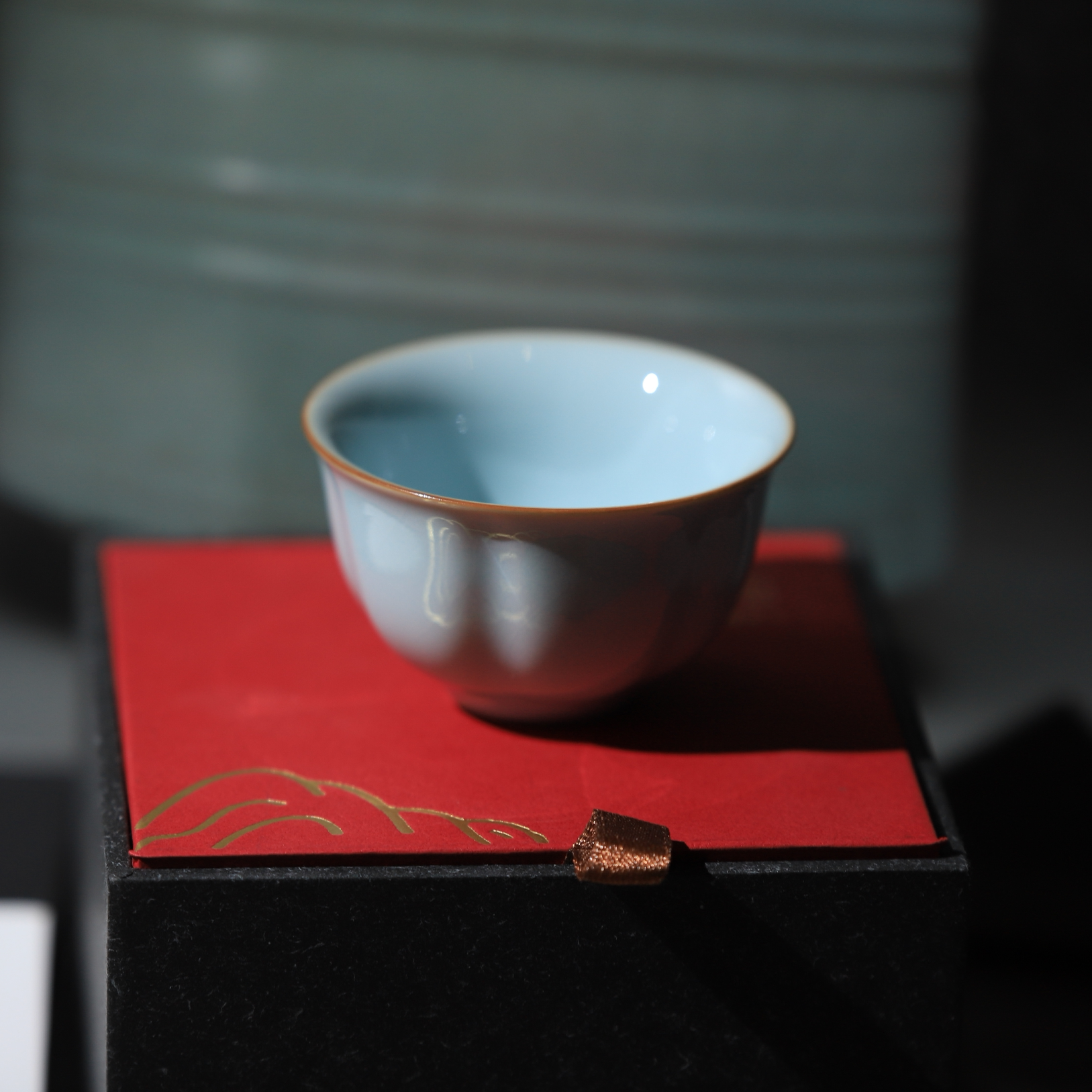 李廷怀汝瓷荷花天青釉主人杯品茗杯廷怀窑汝窑
