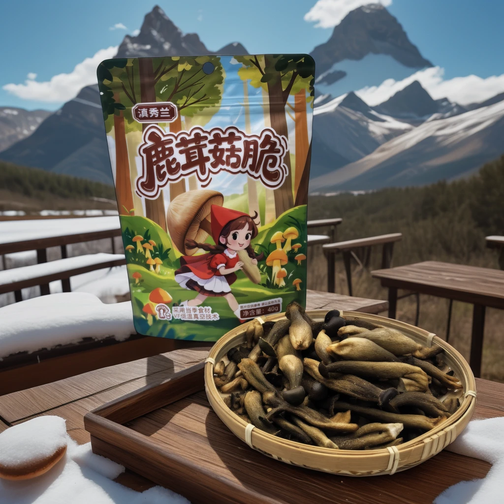 鹿茸菇脆云南丽江大理餐厅景区景点同款送礼零食酥脆。