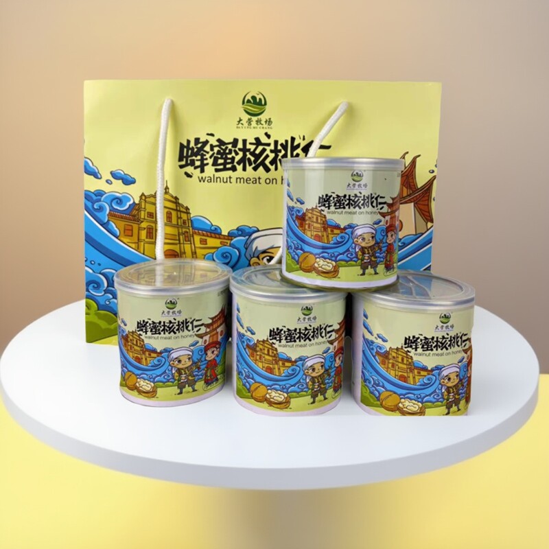 100g*8瓶大营牧场蜂蜜云南特产瓶丽江大理餐厅火车山核桃仁礼盒1