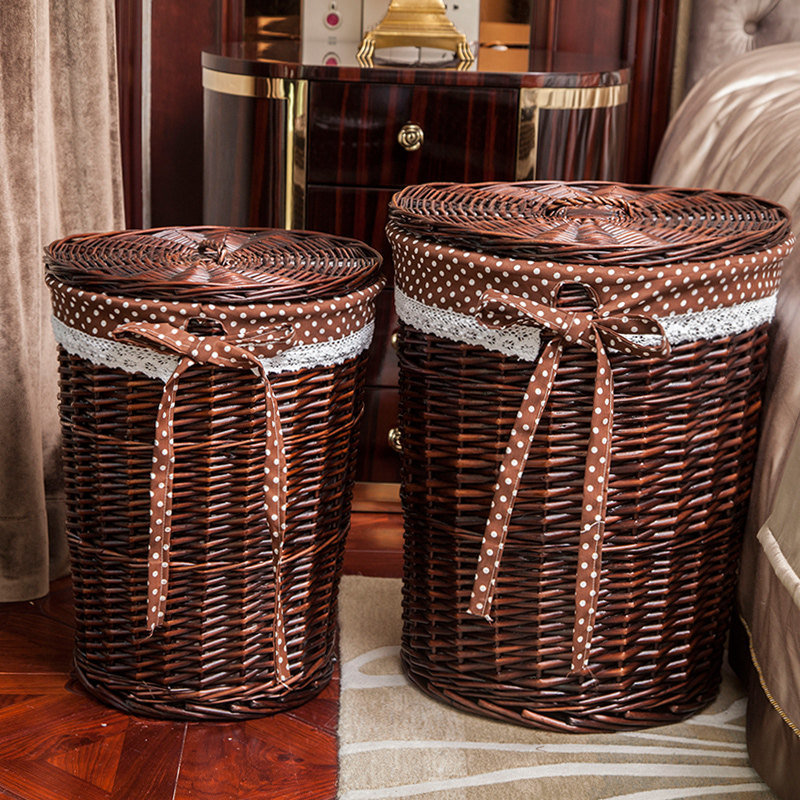 收纳筐脏衣篮藤编脏衣篓大号玩具收纳筐有盖脏衣筐火锅店收衣服筐,收纳整理,脏衣桶,淘宝优惠券,粉丝福利购,淘宝优惠卷