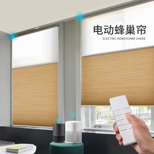 智能电动日夜蜂巢帘双层窗帘