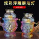 莲花酥油灯家用油灯烛台立体浮雕长明灯可加油循环无烟液体酥油灯