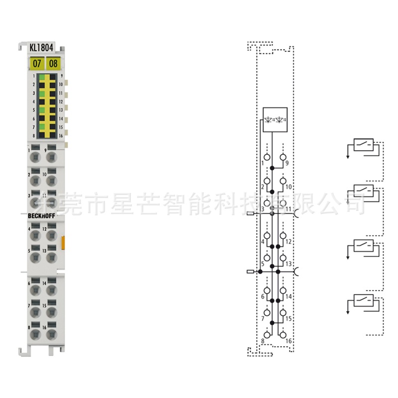 倍福KL1804总线端子模块德