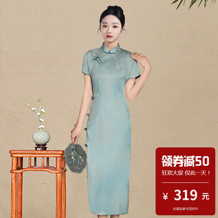 2025新式改良旗袍开春绝美女士年轻款新中式裙子日常可穿大码胖mm