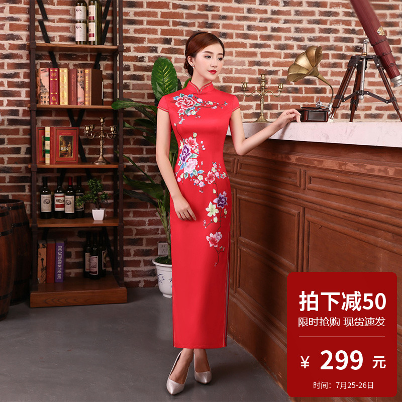 新中式旗袍日常可穿2025夏季高端素雅国风礼服改良长款时尚复古女