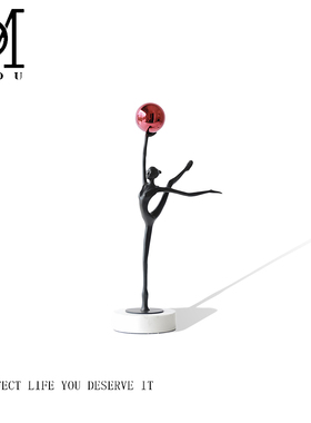 现代轻奢抽象艺术体操女孩摆件