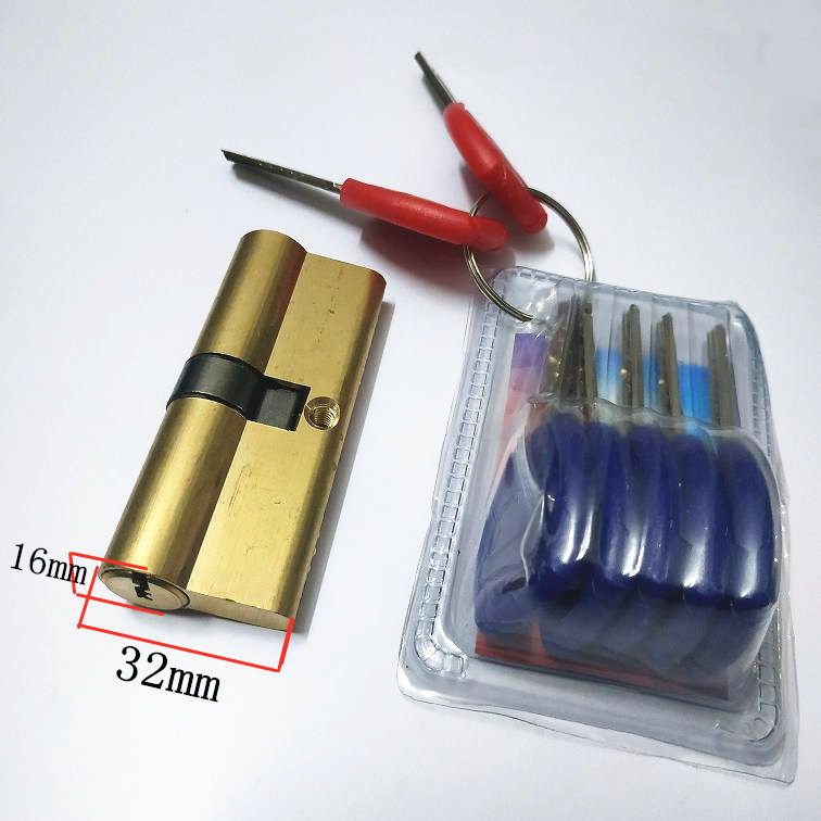 全铜电脑槽abc锁芯 大门执手锁插芯锁心  防盗门天地锁锁具配件