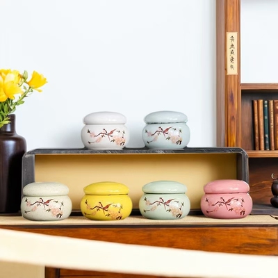 迷你口红罐胭脂盒复古风陶瓷罐