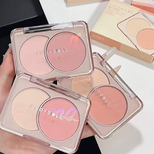 Judydoll/橘朵L系列双色腮红腮红盘腮蓝哑光膨胀色提亮修容腮红膏