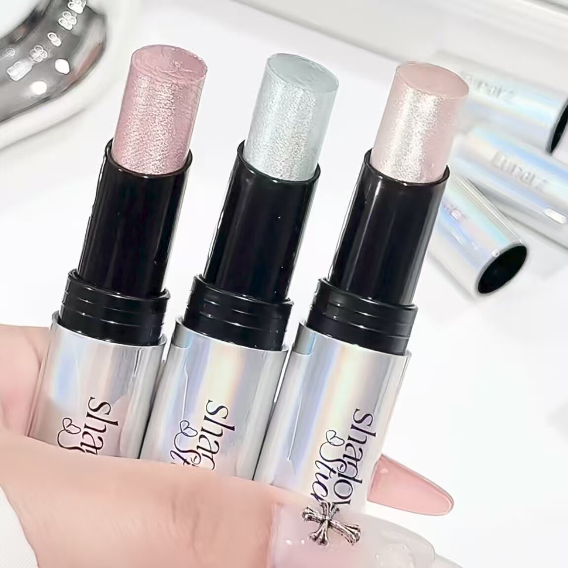 Eunarz又姿聚光眼影棒闪亮珠光亮片提亮爆闪多色不易晕染持色平价