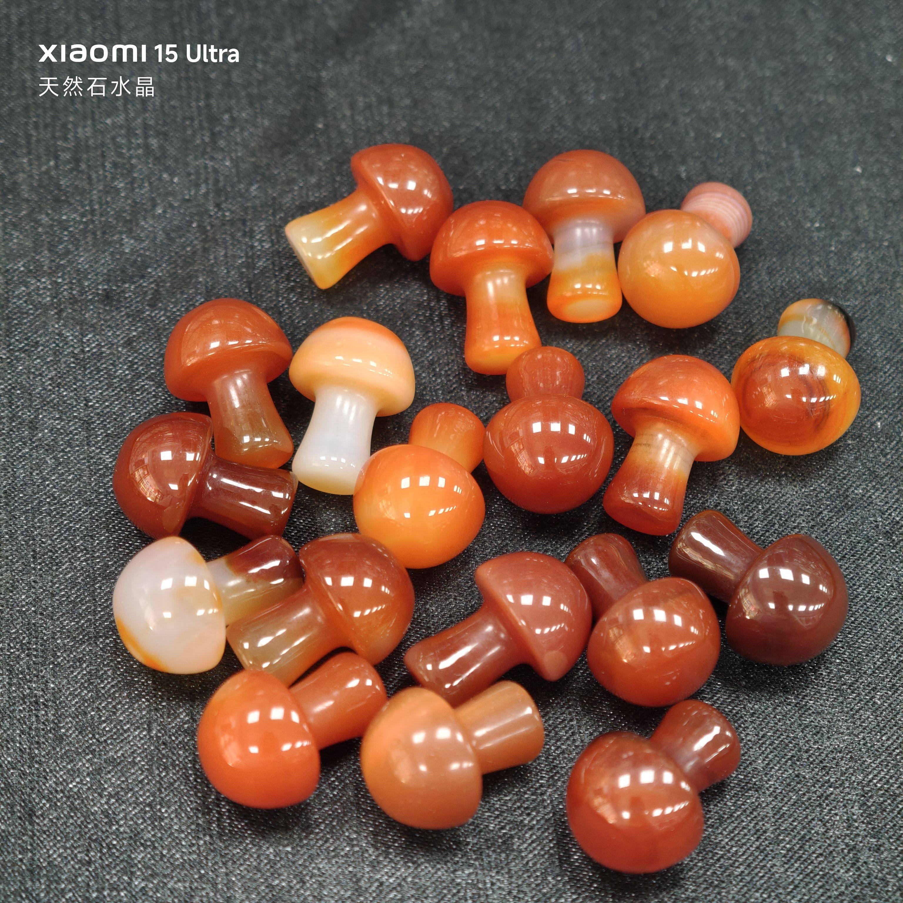 天然石水晶蘑菇裸石摆件儿童礼物花园家具装饰点缀摆设装饰品抛光