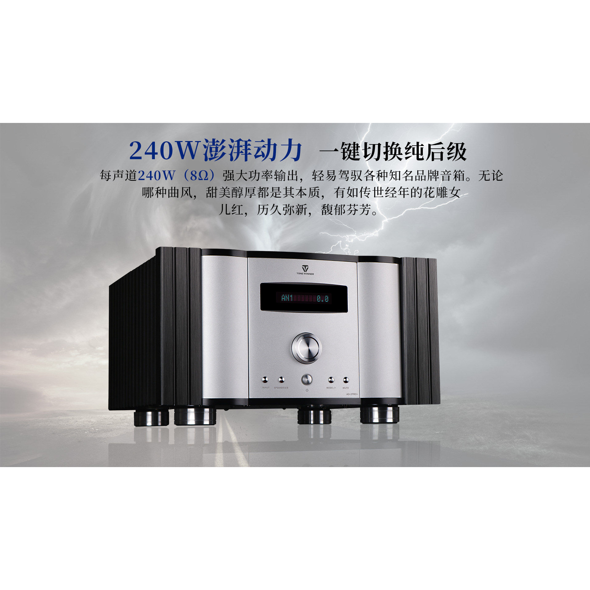 Winner/天逸 AD-2PRO+全平衡纯甲类发烧大功率DSD解码HIFI功放机