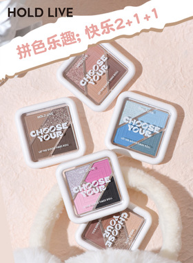 HOLD LIVE拼图口袋眼影盘大地色奶茶棕色哑珠光细闪ins超火便携盘