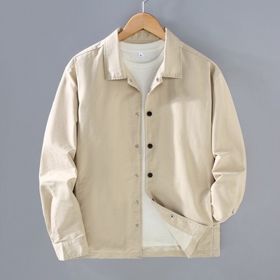 100%纯棉新中式翻领高端夹克