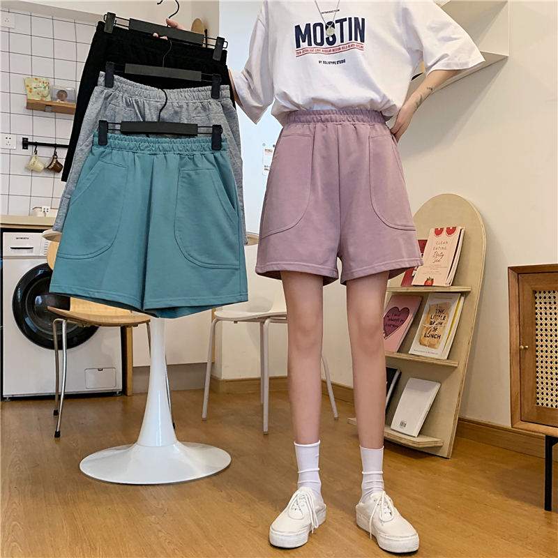 Real shot of women in loose casual shorts