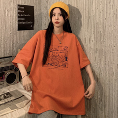 實拍 t恤女設計感小眾夏2021年新款日系可愛寬鬆短袖上衣ins潮
