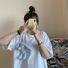 Real shot pocket hole short sleeve t-shirt female Japanese Doll Top Female