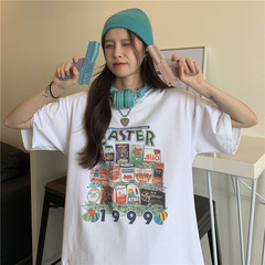 Real shot new cartoon printing Korean Short Sleeve T-shirt printing