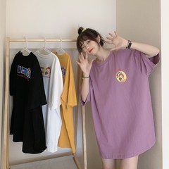 實拍 短袖t恤女2021夏寬鬆韓版慵懶風港風ins潮上衣