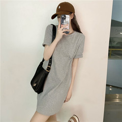 Women's dress with grey underlay in spring and summer