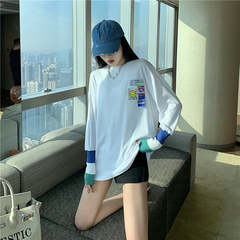The new Korean version of new year's spring dress is loose, thin and foreign style, with a base coat and a long sleeve T-shirt