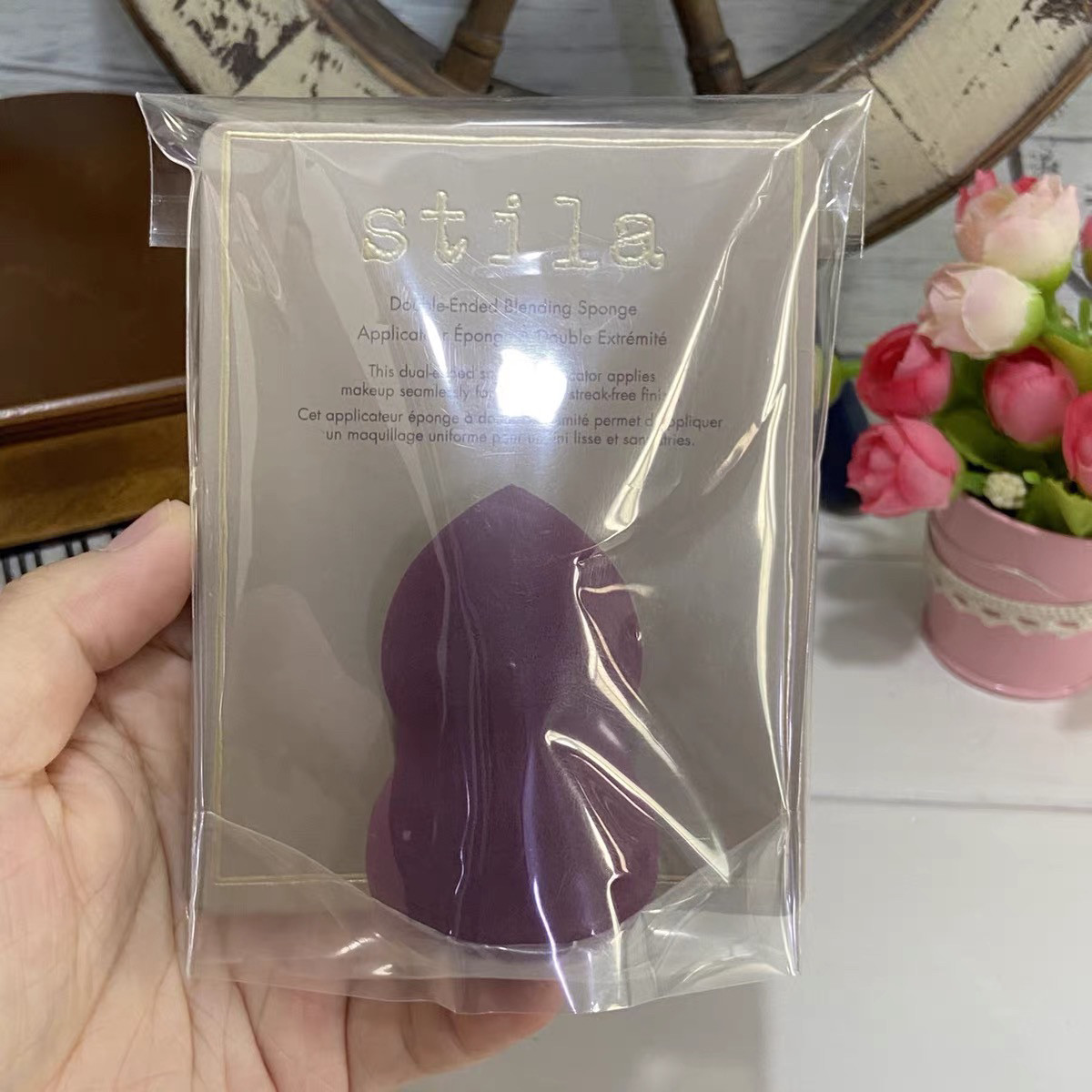 大牌stila 柔软亲肤不吃粉！葫芦棉美妆蛋/粉扑（单个）泡水变大