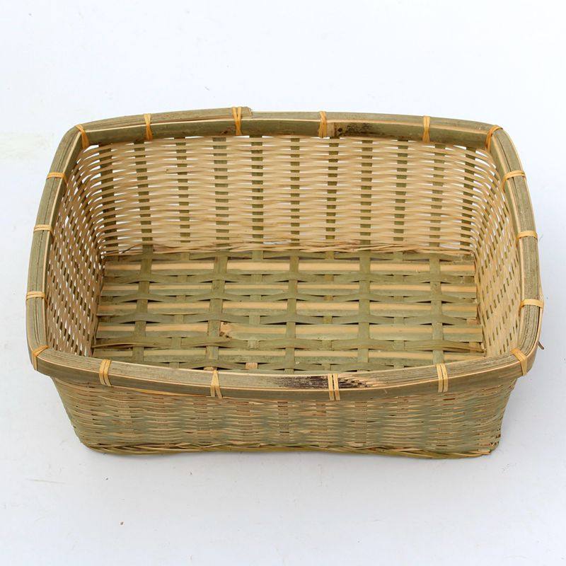 竹编制品收纳筐手工箩筐商用竹篮长方形竹篓竹筐竹子长方形竹蓝