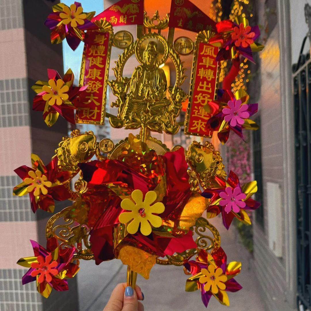 特价2025蛇年传统庙会转运财神大风车菠萝观音诞通济桥大金架风车