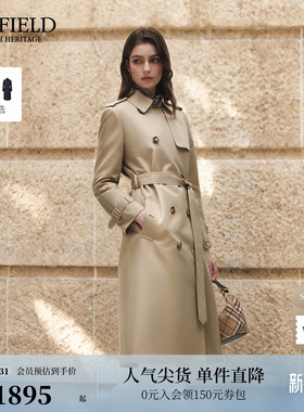 【含棉】Scofield女装静奢英伦双排扣长款风衣外套
