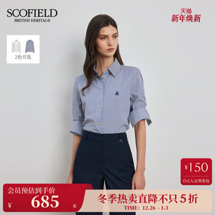 高智感通勤衬衫 Scofield女装 正肩刺绣LOGO2025秋冬新品 含棉