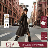 收腰风衣2026春季 Scofield女复古英伦双排扣长款 新品 匹马棉