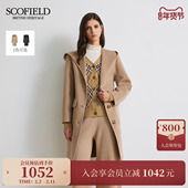 休闲连帽双面呢大衣2025秋冬新品 Scofield女装 羊毛 桑蚕丝
