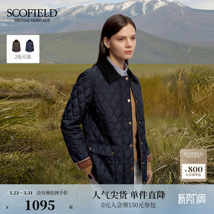 灯芯绒领拼接菱格棉服外套 Scofield女装 3M新雪丽