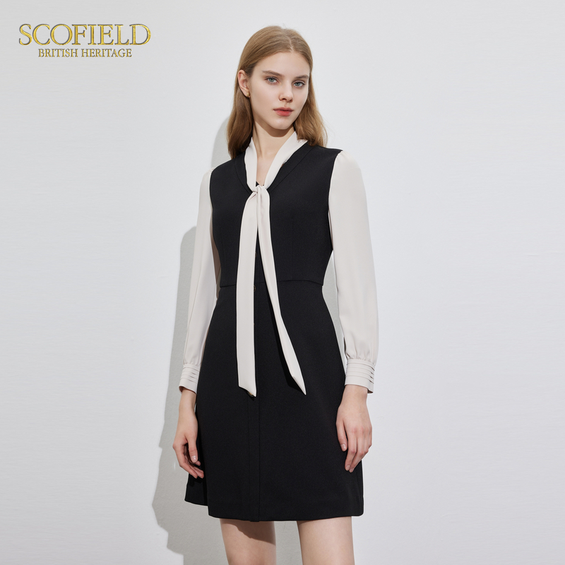 Scofield飘带收腰版型连衣裙