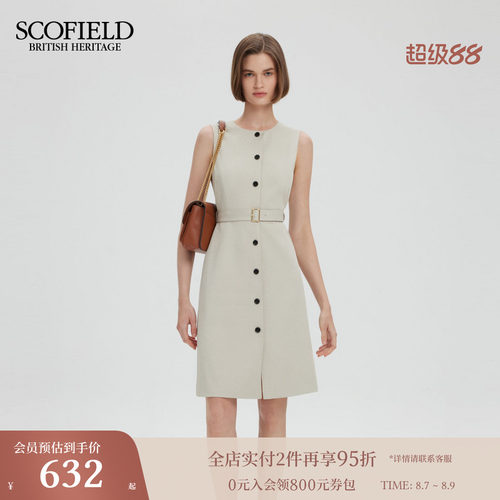 Scofield老钱风无袖连衣裙