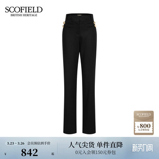 裤 通勤休闲西装 Scofield女装 金属纽扣 含羊毛