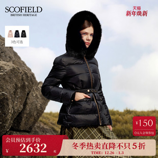 【进口面料】Scofield女利落狐狸毛领鹅绒服远红外发热2025冬新品