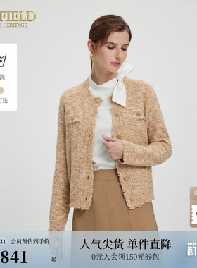 【可水洗】Scofield女装典雅圆领小香风优雅针织开衫冬季