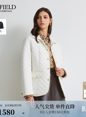 【远红外发热】Scofield女装复古菱格棉服正肩微收腰