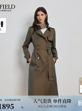 【含棉】Scofield女装洒脱率性双排扣长款风衣外套