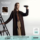 单排扣风衣外套秋季 Scofield女装 含羊毛 风衣外套 新狩猎装