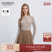 羊毛100% Scofield女可水洗半高领 圆领针织衫 2025冬季 新品