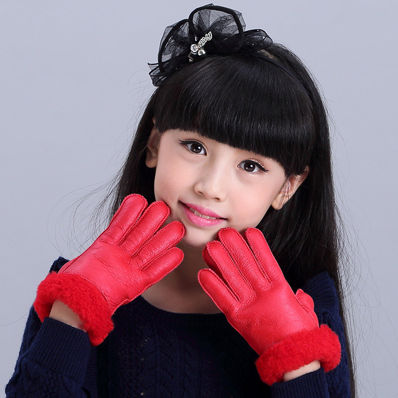 Gants pour enfants en peau de mouton - Ref 2146533 Image 4