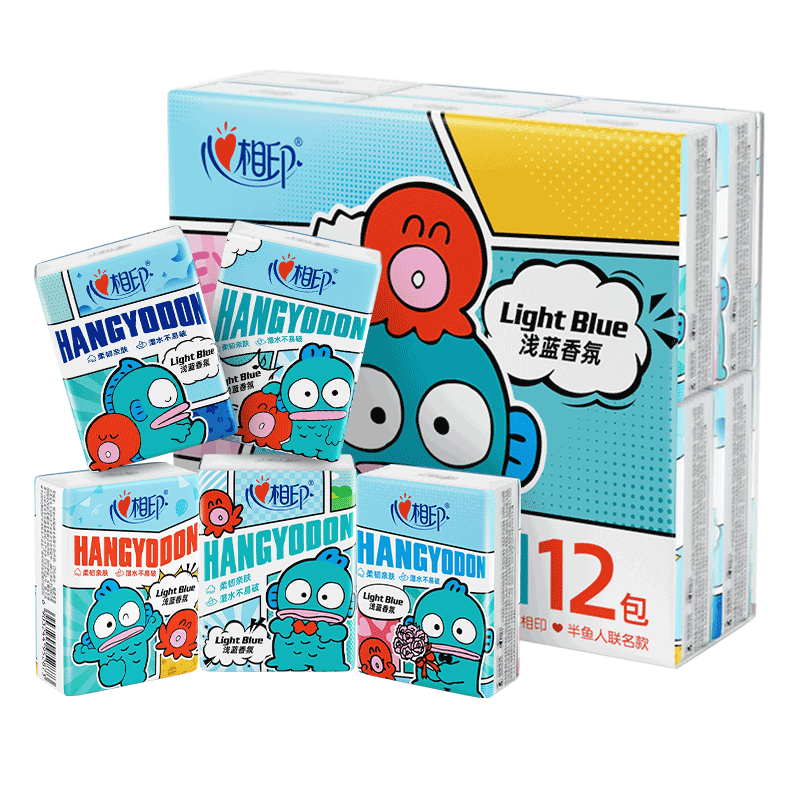 心相印半鱼人联名香氛手帕纸12包